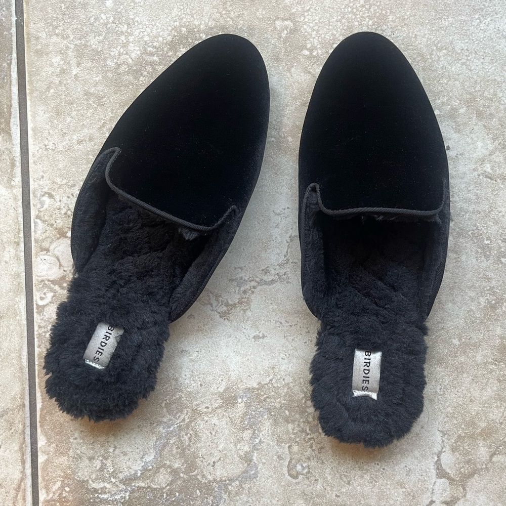 Birdies The Phoebe velvet mule slipper